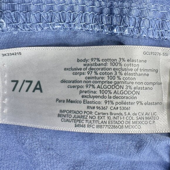 OshKosh Boys Shorts 2-Pack Size 7/7A Tan and Blue Elastic Waistband Drawstring - Picture 7 of 8